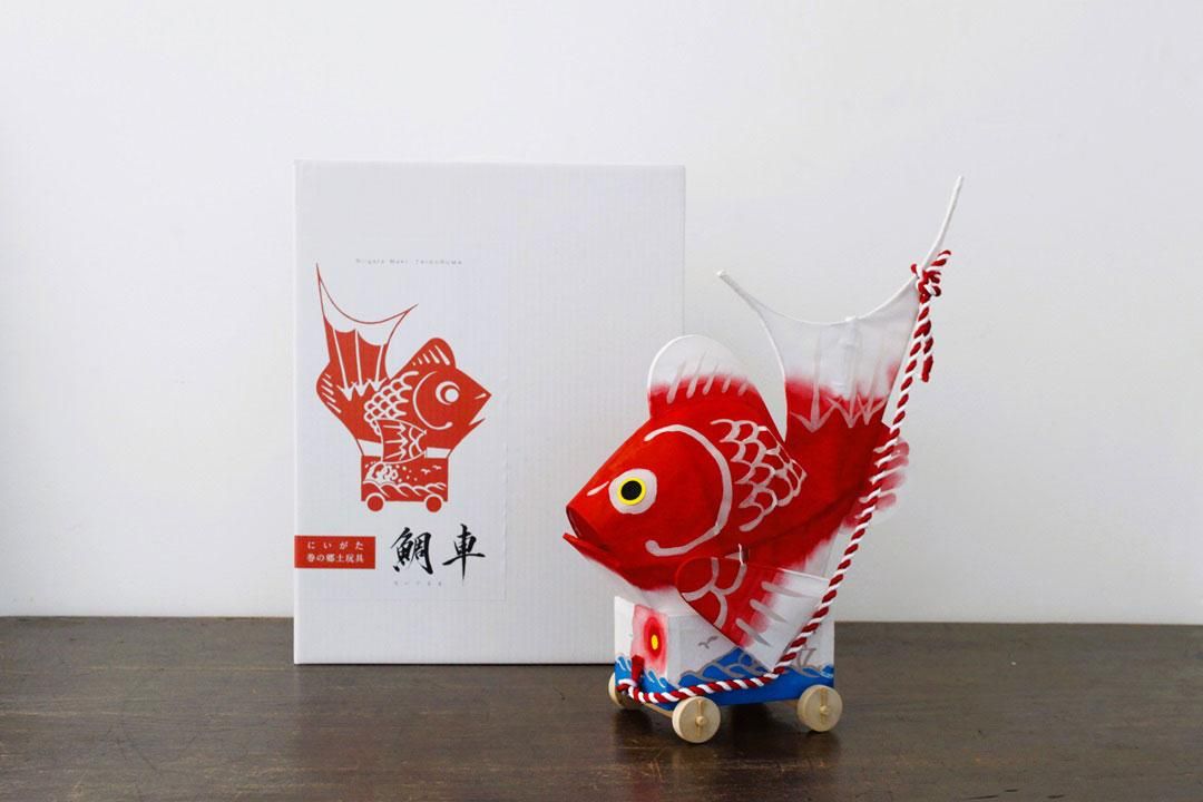 鯛車土鈴　置物　郷土玩具　張り子、祝い鯛やビームスジャパン、無印福缶や土人形好き にいがた 巻の郷土玩具「鯛車」 – UNGAPLUS