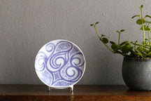 AINU x Arita Porcelain, Blue and White Porcelain Plate, 4-inch (Erica Katsuo-ya Design) thumb 2