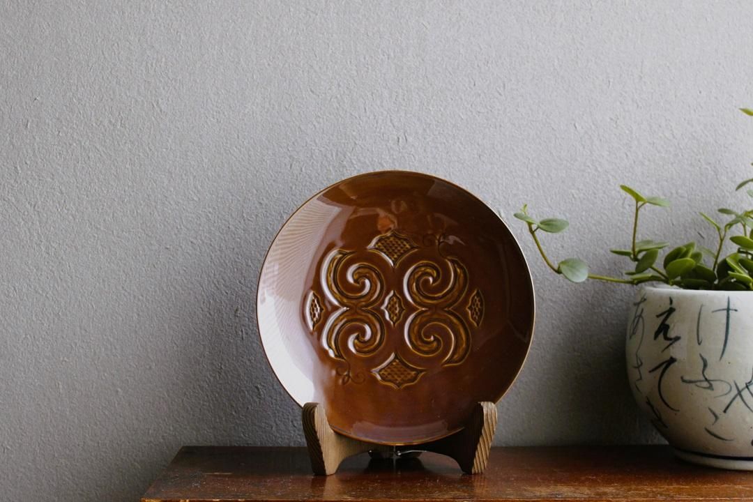 AINU × 有田燒鑄造盤，糖釉，7英寸（平秀治） image 3