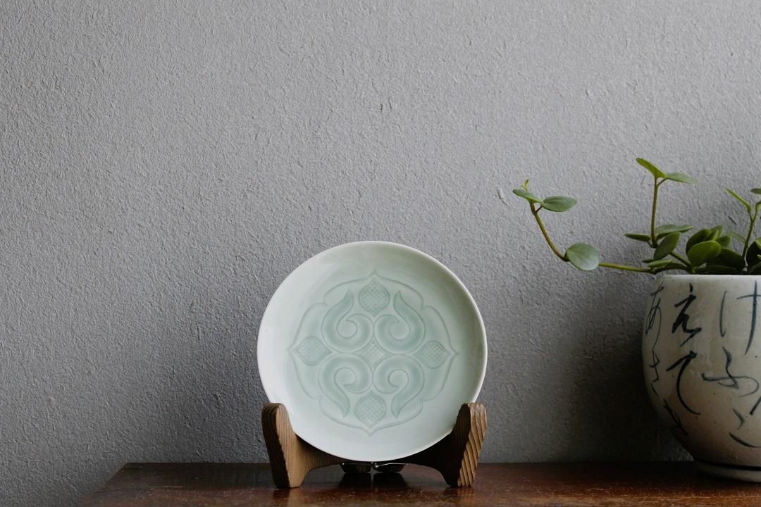 AINU x 有田燒青瓷鑄造盤，5吋（齋藤正樹） image 3