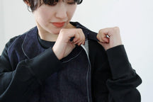 NAKASHI 牛仔圍裙背心（白色縫線） thumb 3