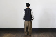 NAKASHI 牛仔圍裙背心（白色縫線） thumb 5