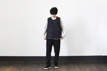 NAKASHI 牛仔圍裙背心（白色縫線） thumb 6