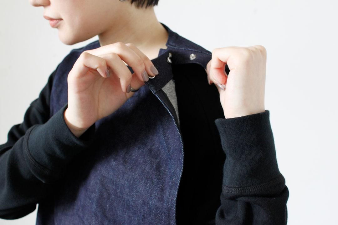 NAKASHI denim apron vest (navy stitching) image 4