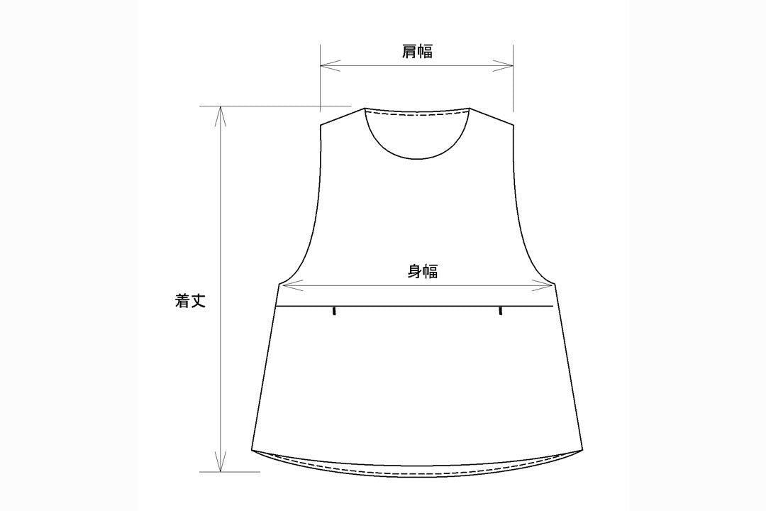 NAKASHI denim apron vest (navy stitching) image 8