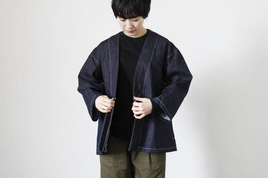 NAKASHI 牛仔半袢外套（白色縫線）