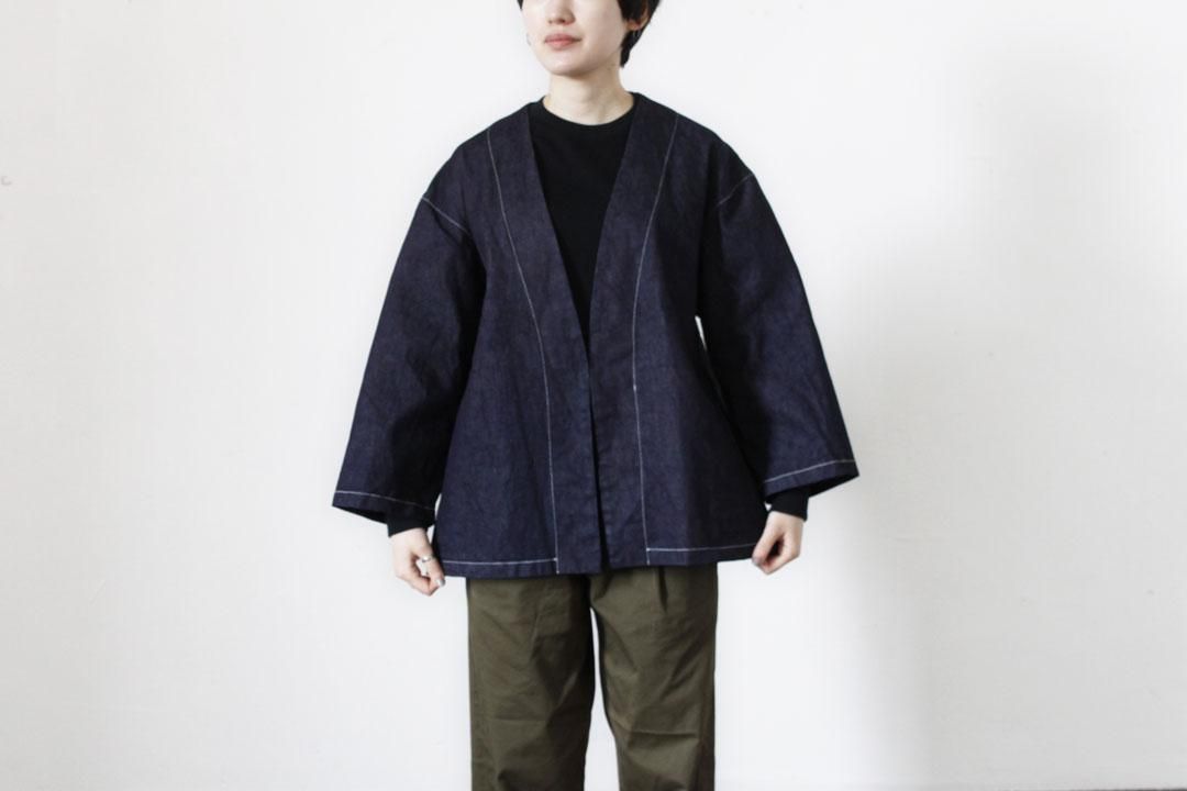 NAKASHI 牛仔半袢外套（白色縫線） image 2