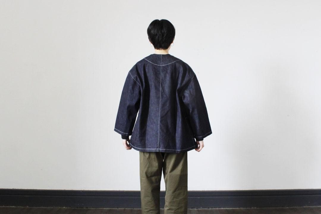 NAKASHI 牛仔半袢外套（白色縫線） image 3