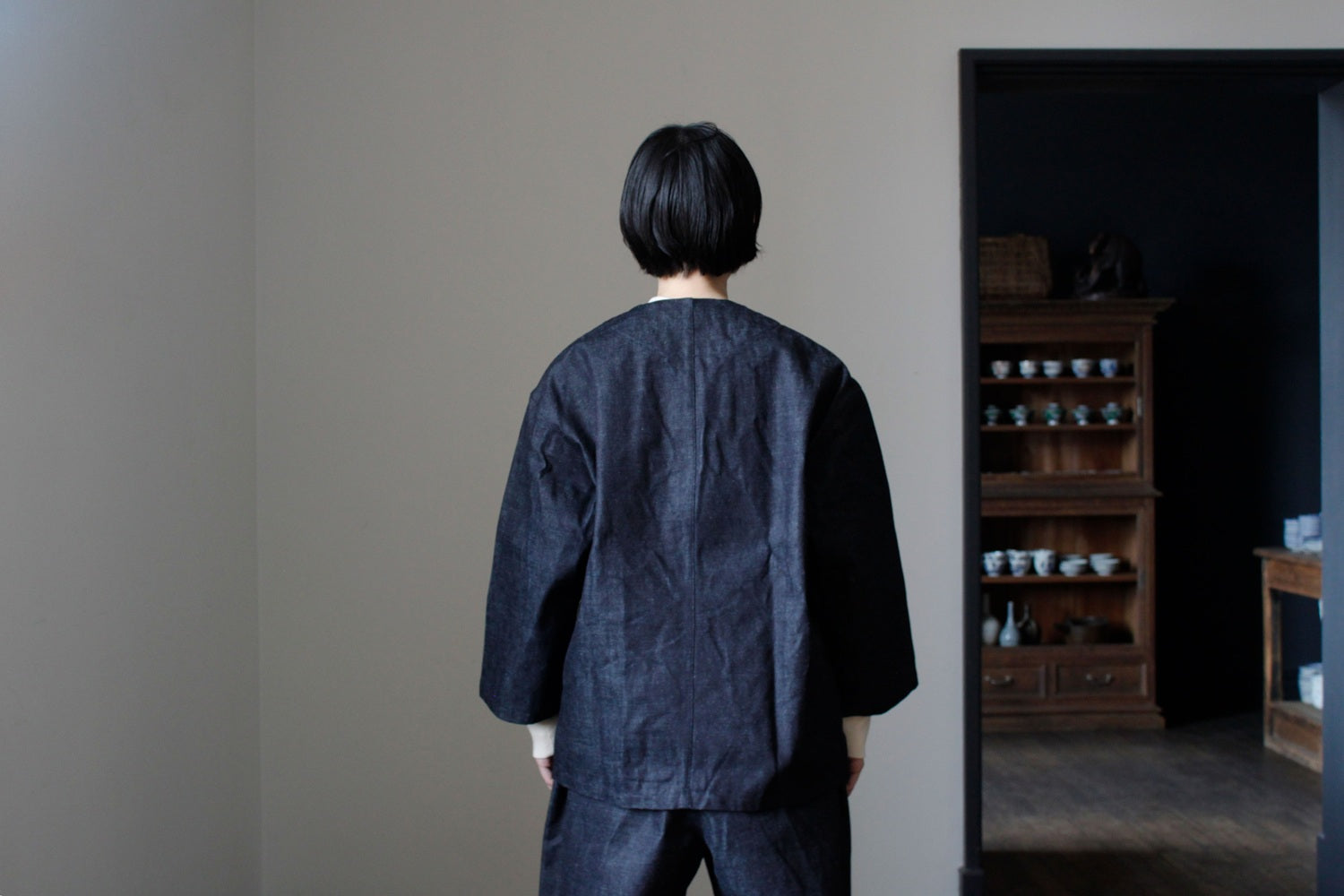 UNGAPLUS（うんがぷらす）:NAKASHI DENIM hanten jacket：
