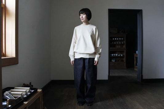 NAKASHI denim pants(stitch navy)