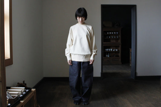 NAKASHI denim pants(stitch white)