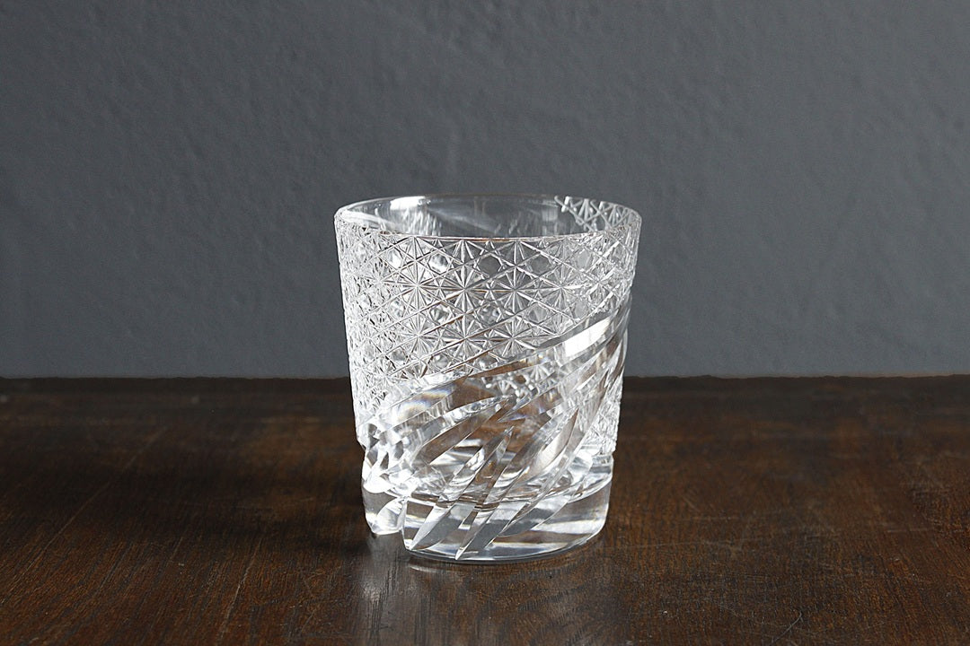 Fukagawa Glass Craft Miyabi Old Transparent image 1