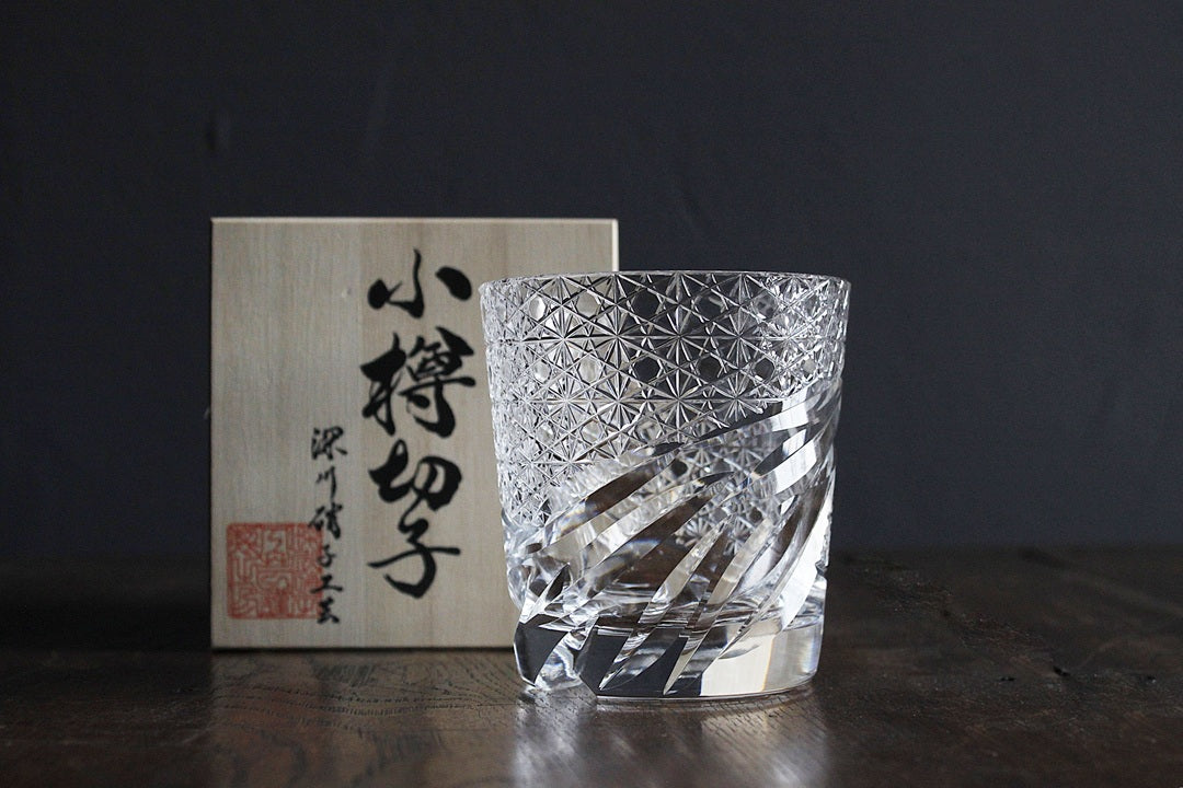 Fukagawa Glass Craft Miyabi Old Transparent image 4