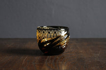 深川玻璃工藝雅酒杯，黑色琥珀色 thumb 1