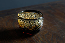 深川玻璃工藝雅酒杯，黑色琥珀色 thumb 2